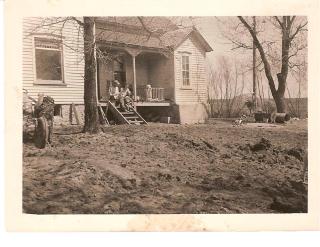 Warm air, sun, thawing ground, April 1947.  